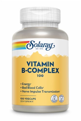 Solaray® B-Complex Vegetarian Capsules Perspective: front