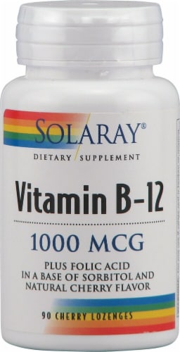 Solaray Vitamin B-12 Cherry Perspective: front