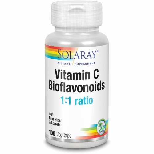 Solaray Vitamin C Bioflavonoids 100 Veg Caps Perspective: front