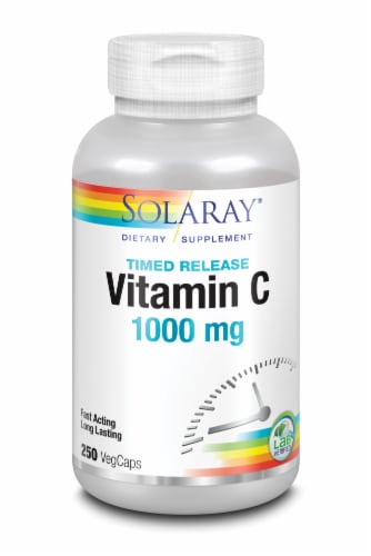 Solaray Vitamin C Time Release VegCaps 1000 mg Perspective: front