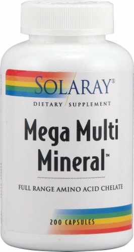 Solaray  Mega Multi Mineral™ with Iron Perspective: front