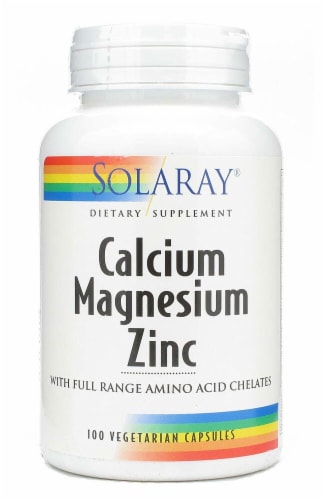 Solaray Calcium Magnesium Zinc Perspective: front