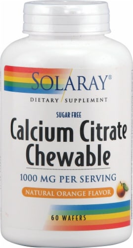Solaray  Calcium Citrate Sugar Free   Orange Perspective: front