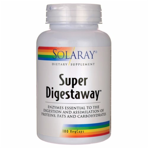 Solaray Super Digestaway 180 Caps Perspective: front