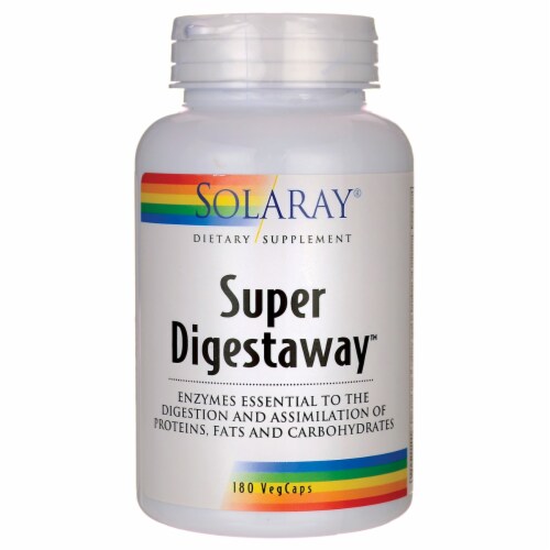 Solaray Super Digestaway 180 Caps Perspective: front