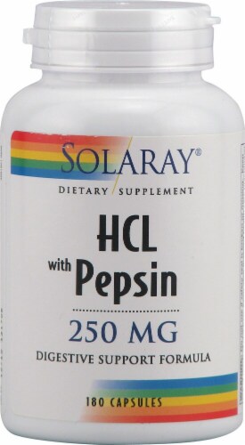 Solaray  HCL with Pepsin Perspective: front