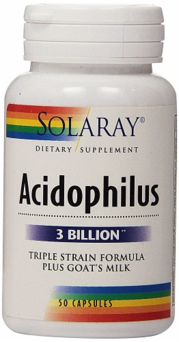 Solaray Acidophilus plus Goat's Milk Capsules Perspective: front