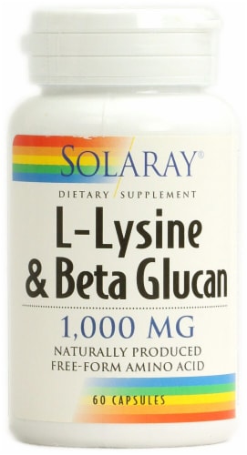 Solaray  L-Lysine and Beta Glucan Perspective: front