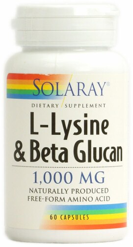 Solaray  L-Lysine and Beta Glucan Perspective: front
