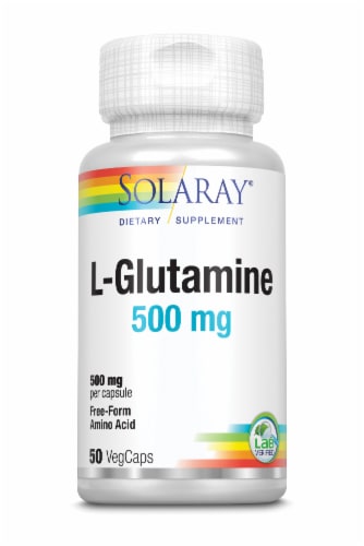 Solaray® L-Glutamine Dietary Supplement Perspective: front