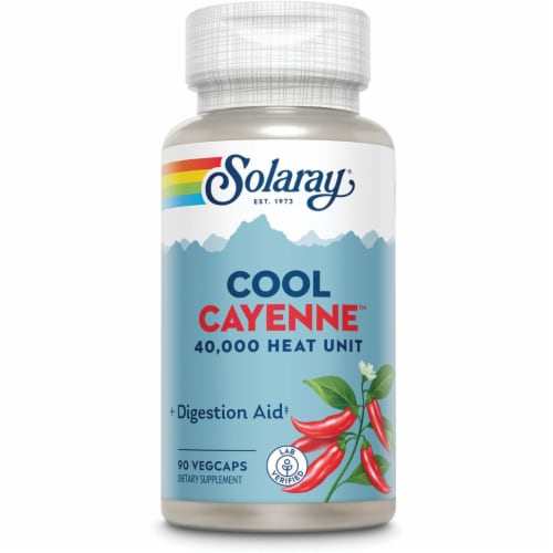 Solaray Cool Cayenne 90 Caps Perspective: front