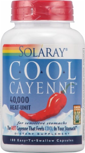 Solaray Cool Cayenne Capsules Perspective: front