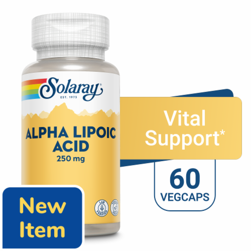 Solaray® Alpha Lipoic Acid 250mg Capsules Perspective: front