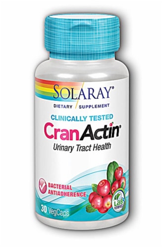 Solaray CranActin Veg Caps Perspective: front