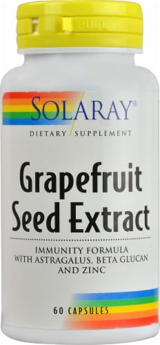 Solaray Grapefruit Seed Extract Immunity Formula Capsules Perspective: front