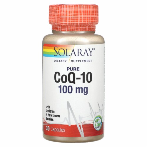 Solaray Pure CoQ10 100 mg - 30 Capsules Perspective: front