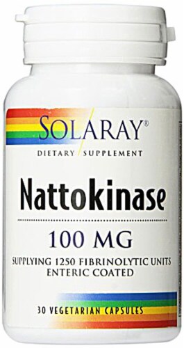 Solaray Nattokinase Vegetarian Capsules 100 mg Perspective: front