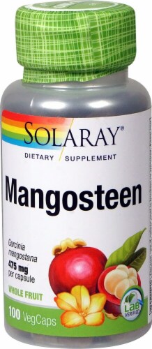 Solaray Mangosteen Veg Caps 475 mg Perspective: front