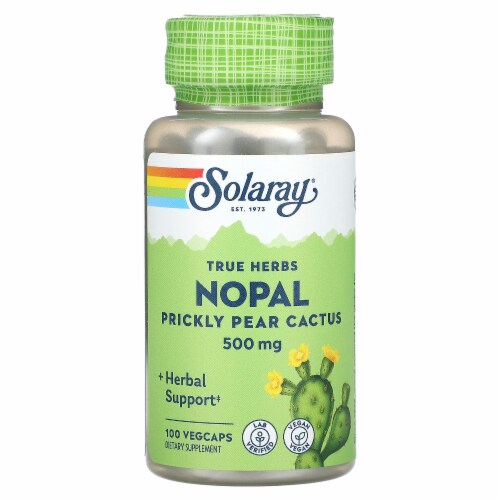 Solaray Prickly Pear Vegetarian Capsules 500 mg Perspective: front