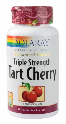 Solaray Triple Strength Tart Cherry Vegetarian Capsules Perspective: front