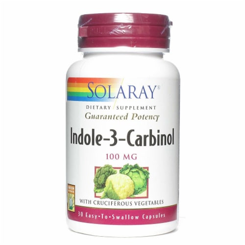 Solaray Indole-3-Carbinol Capsules 100 mg Perspective: front