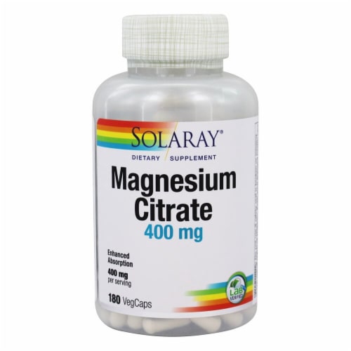 Solaray Magnesium Citrate 400mg Perspective: front