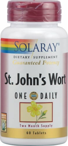 Solaray St John's Wort One Daily Tablets Perspective: front