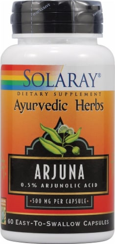 Solaray Arjuna Capsules 500 mg Perspective: front
