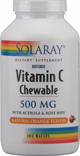 Solaray Vitamin C Chewable Orange Perspective: front