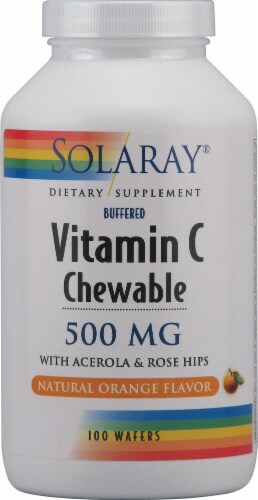 Solaray Vitamin C Chewable Orange Perspective: front