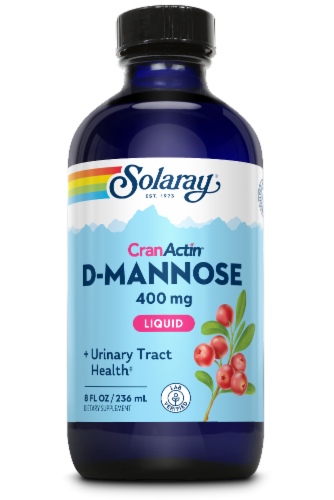 Solaray® D-Mannose with CranActin Dietary Supplement Perspective: front