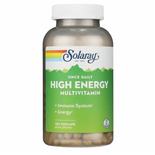 Solaray Once Daily High Energy Multivitamin 180 Veg Caps Perspective: front
