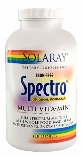 Solaray  Spectro™ Multi-Vita-Min™ Iron Free Original Formula Perspective: front