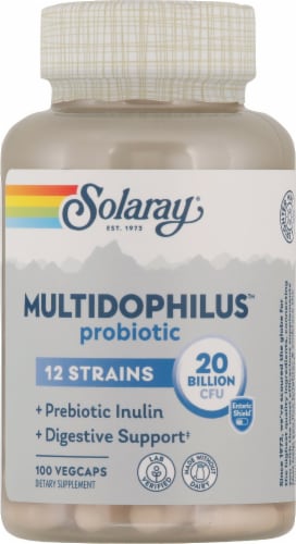 Solaray Multidophilus 12 Twelve Strain Formula Enteric VegCaps Perspective: front