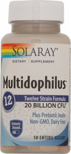 Solaray Multidophilus™ Freeze Dried Vegetarian Capsules Perspective: front