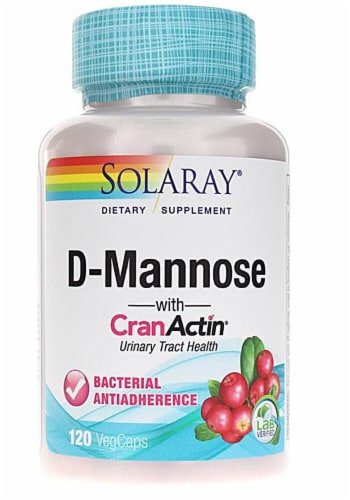 Solaray D-Mannose with CranActin Veg Caps Perspective: front