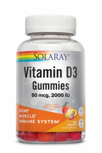 Solaray® Vitamin D3 Gummies Perspective: front