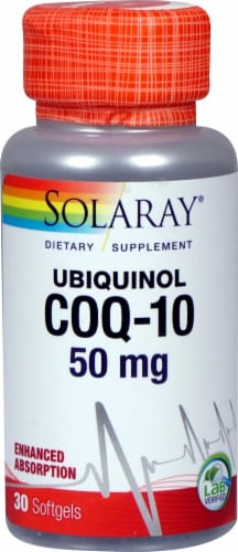 Solaray  Ubiquinol CoQ-10 Dietary Supplement Perspective: front