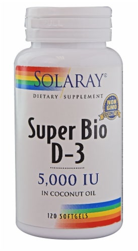 Solaray Super Bio D-3 in Coconut Oil Perspective: front