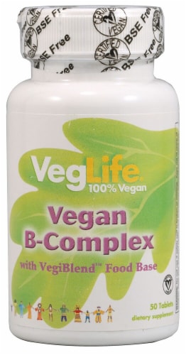 VegLife  Vegan B-Complex Perspective: front