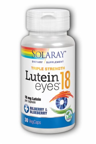 Solaray Lutein Eyes Triple Strength VegCaps Perspective: front