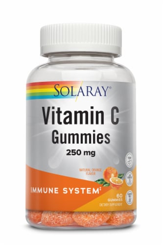 Solaray Vitamin C Orange Flavor Gummies Perspective: front