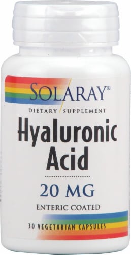 Solaray Hyaluronic Acid Vegetarian Capsules 20 mg Perspective: front