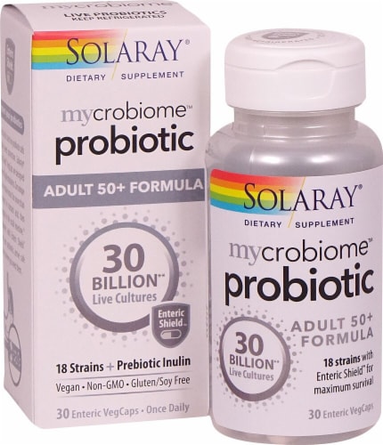 Solaray  Mycrobiome™ Probiotic Adult 50 Plus Formula Perspective: front