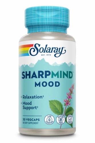 Solaray® SharpMind Mood Support Vegcaps Dietary Supplements Perspective: front
