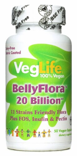 VegLife  BellyFlora™ 20 Billion Perspective: front