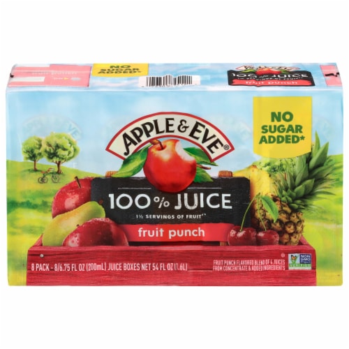 Apple & Eve 100% Juice Fruit Punch Juice Boxes Perspective: front