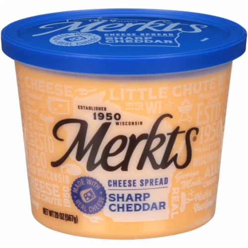 Merkts Sharp Cheddar Spreadable Cheese Cup Perspective: front