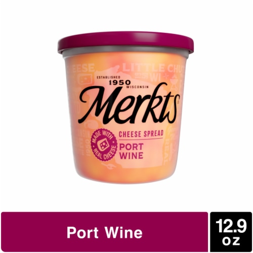 Merkts Port Wine Spreadable Cheese Cup Perspective: front