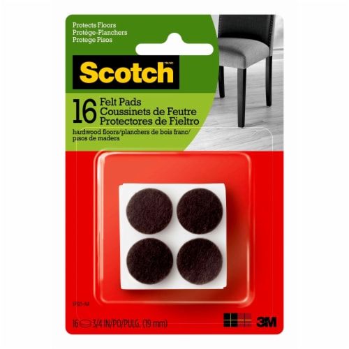 Scotch™ Round Felt Pads - Brown Perspective: front